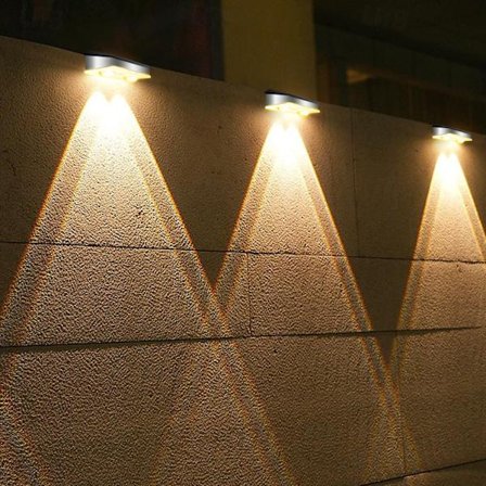 5 stk. Solcelle Udendørs Væglamper – Vandtætte Rustfri Stål Have Patiolamper