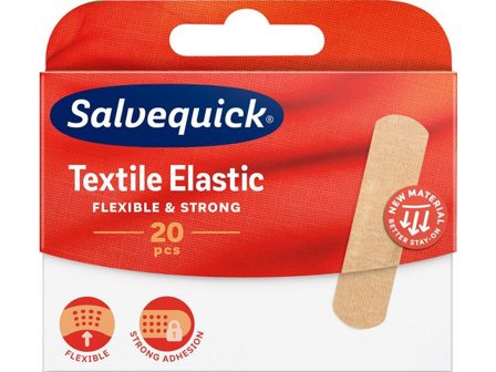 Salvequick Plåster Textil Medium 20/fp - Lyreco - Skyddsutrustning - Första Hjälpen - Plåster