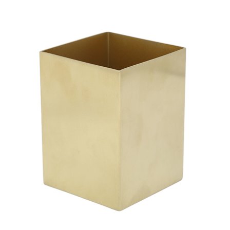 304 Rustfrit Stål Rektangulær Penneholder Holdbar Pennekop til Kontor Kollegium Skole Skrivebord Guld