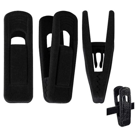 Fløjlsbøjleklemmer, 10 stk. sorte bøjleklemmer, stærke fingerbuksesklemmer til tynde fløjlsbøjler, bukser og nederdele