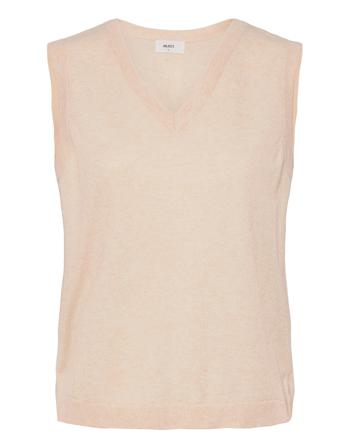 Objthess S/L Knit Waistcoat Vests Knitted Vests Beige Object