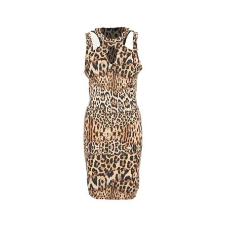 Just Cavalli, Dress S04Ct 1199 21 Brązowy, Kobieta, Rozmiar: S