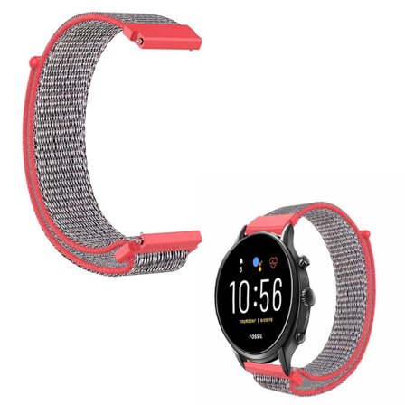 Fossil Gen 5 nylon klockarmband - röd / blå