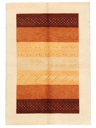 Annodato A Mano Gabbeh Indo Fine Tappeto 169X242 Di Lana Beige/Arancione
