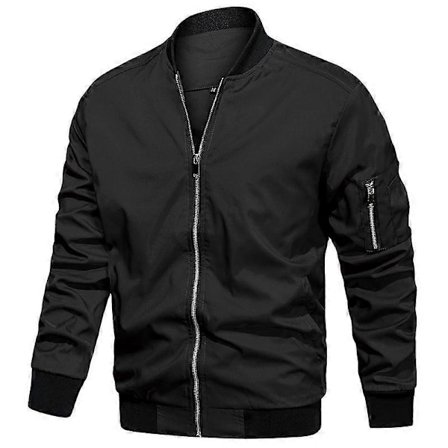 Lett Bomberjakke for Menn Vår Høst Casual Flight Pilot Varsity Baseball Jakke USA Størrelse LGL