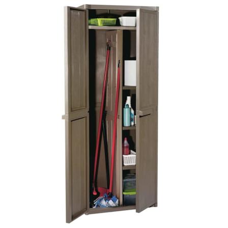 Vidaxl Förvaringsskåp För Trädgården Brun 65x45x172 Cm Pp Träloo Brun