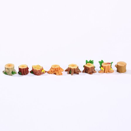 8 ornament små stubbeharts prydnader kreativ mossa mikr