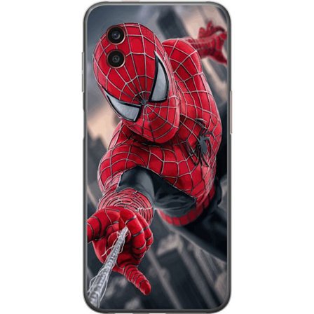Kompatibelt Mobilskal till Samsung Samsung Galaxy Xcover6 Pro Dynamisk Spider-Man-illustration i actionperspektiv, superhjältetema med rörelseekonom