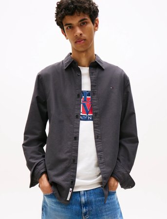 Tommy Jeans Tjm Reg Oxford Shirt Ext - Grey - S