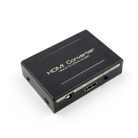 NÖRDIC HDMI-äänenerotin, 1x HDMI-tulo 1x HDMI Full HD, 1x Toslink- ja 2x RCA-lähtö