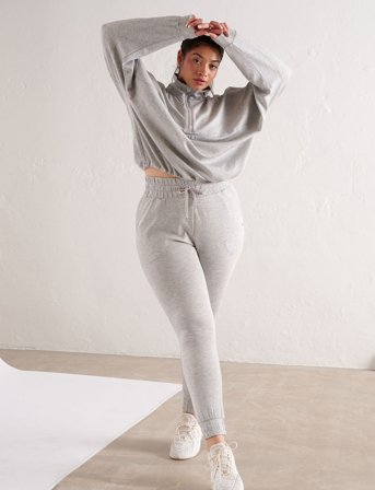 aim ́n Light Grey Melange Comfy Sweatpants - Grey - L