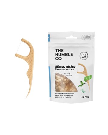 The Humble Co. - Floss Picks - Single Thread Mint (50 Pack)