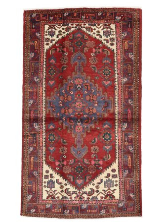 Medallón Pequeño Hamadan Alfombra 129X217 Lana