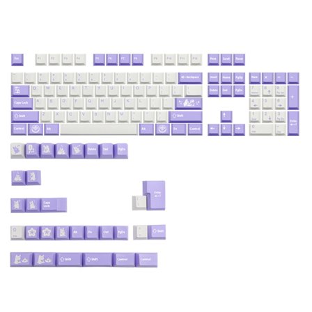 135 för nyckel/ set Kanintema PBT Dye Subbed Keycaps For MX Switch Mekaniskt tangentbord Keycap Cherry Profile Japanese Eng
