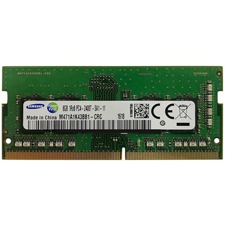 2025 Senaste Modell SAMSUNG M471A1K43CB1-CTD 2666MHz Minnesmoduler (8GB, 1 x 8GB, DDR4, 2666 MHz, 260-Pin SO-DIMM, Svart, Grön)