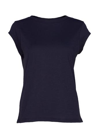 Cc Heart Basic T-Shirt T-shirts & Tops Short-sleeved Blå Coster Copenhagen*Betinget Tilbud