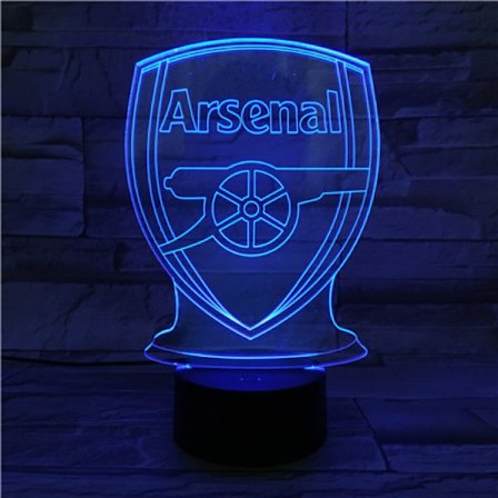 Arsenal FC USB 3D Anime Natlampe Atmosfærisk LED Bordlampe Julegaver til Fodboldelskere Dekorativ Lampe til Børneværelse_jar