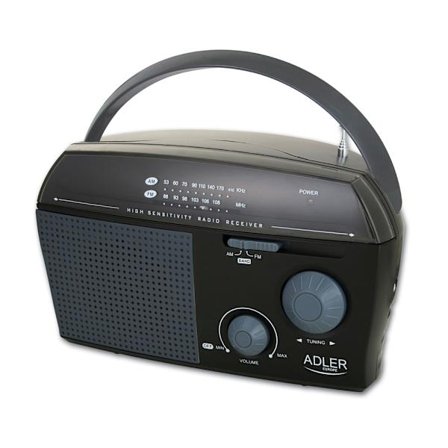 Batteridriven FM-radio / Bärbar radio från Adler