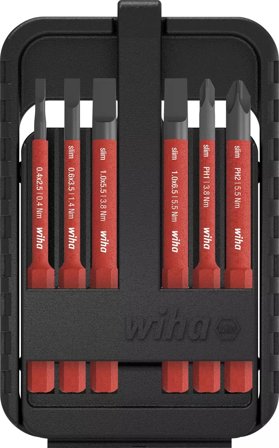 Wiha slimBit 43159 Ruuvauskärkisarja 6 osaa, ura/PH, 1000 V, Koneiden tarvikkeet & käyttöosat