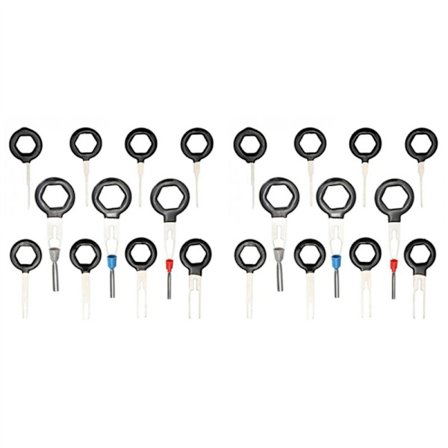 22PCS Bilkretskortuttag Kabelanslutning Terminal Crimpkontakt Borttagning Extraktionsnål Verktygssats Bakre Borttagning