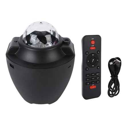 Tähtiprojektori Yövalo 3 Väriä Kirkkaustilat Musiikki Säädettävä Bluetooth-kaiutin LED Tähti Yövalo 5V