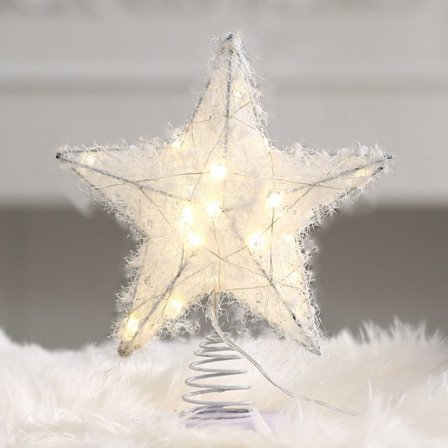 Julepynt Gaveidéer til Juletræet Trætopstjerne Juledekoration Atmosfæriske Tilbehør Pynt 2024