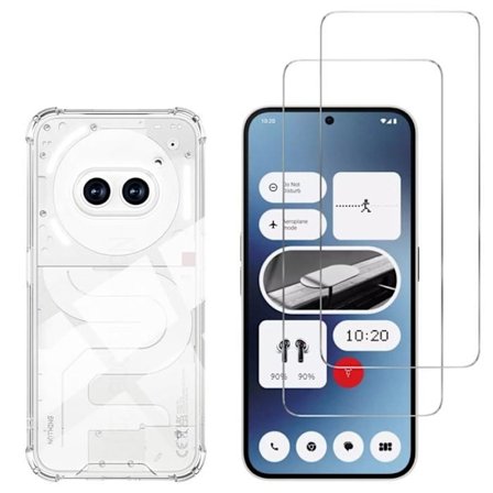 Stødabsorberende cover - Phonillico - Nothing Phone 2a - Blødt silicone - Gennemsigtigt - Forstærket beskyttelse