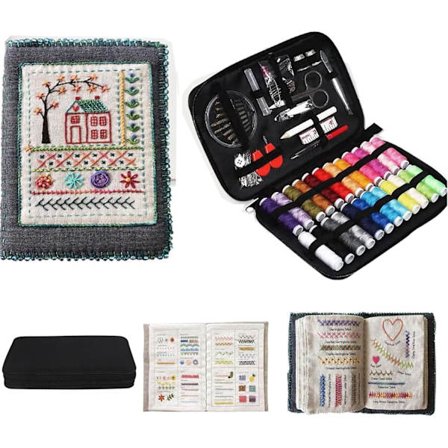 DIY Broderi Stitch Book Sets med Instruksjoner Syutstyr og 106 Unike Sting Broderibøker for Nybegynnere og Broderielskere