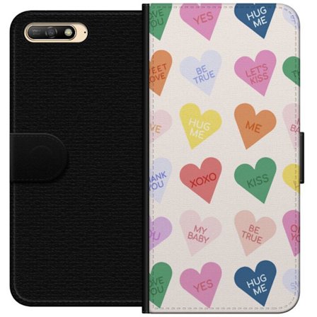 Kompatibel Tegnebogsetui til Huawei Huawei Y6 (2018) GodteHjerter