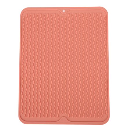 Oppvaskmatte Myk Fleksibel Gummi Varmebestandig Sklisikker BPA-fri Miljøvennlig Rosa
