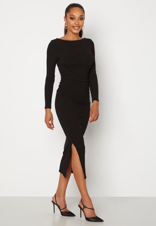 BUBBLEROOM Minea drapy dress Black Klær