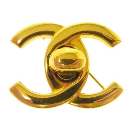 Chanel Vintage Pre-owned Metal chanel-smykker Gul, Dame Vintage Smykker, Størrelse: ONE Size