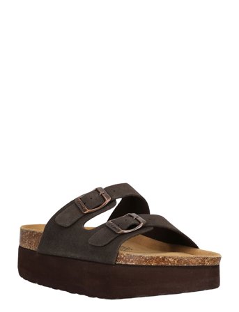 Cruz | Gaze W Leather Chunky Cork Sandal | 39