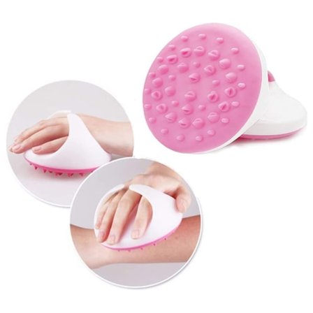 Kroppsmassageborstar Anti Cellulite Slimming Relaxing Scrub Massager för Bad Spa (Rosa)