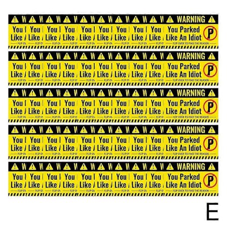 50 stk. Dårlige Parkeringskort Du Parkerede Som En Idiot Kort 8,9 x 5,1 cm