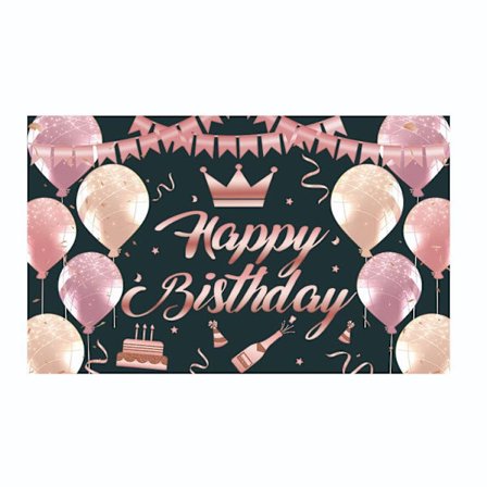 Rosa bursdagsfest bakgrunn jenter kvinne rose foto bakgrunn banner, 1 stk