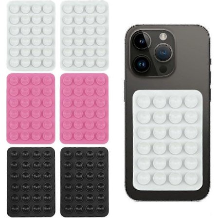 6 Stykker Mobiltelefon Sugekopp, Silikon Mobiltelefon Sugekopp, Allsidig Telefonholder, Bilsugekoppfutteral for Selfier og Videoer, Alle Telefoner