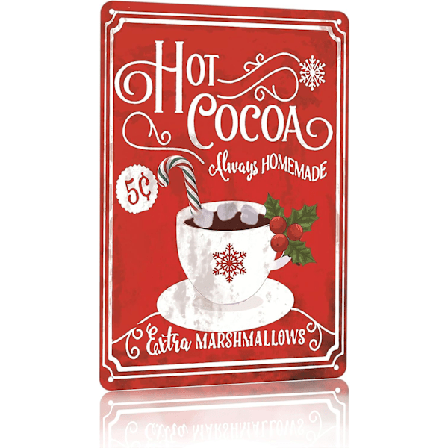 Vintage Tennskylt Varm Choklad Skylt - Café Hem Väggkonst, A