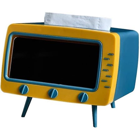 2024 TV-formad servetthållare med telefonhållare, TV-formad servett och smartphonehållare