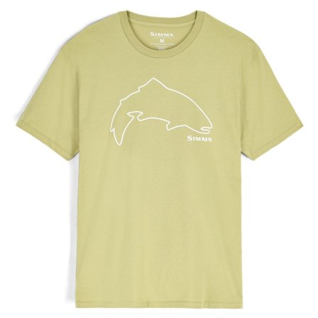 Simms Trout Outline T-Shirt Tent Green - L