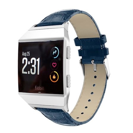 Fitbit Ionic urrem i ægte læder - Blå