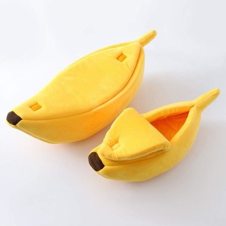 Creative Banana Shape Bed House Varm Pet Bed Soft Cat Dog Kennel