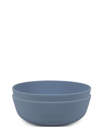Filibabba Silic Bowl 2-Pack - Powder Blue Blå