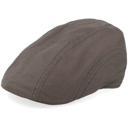 Stetson - Grön flatcap Keps - Ivy Cotton Twill Military Olive Flat Cap @ Hatstore