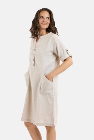 SIGNATURE - Hør Kjole - Sand