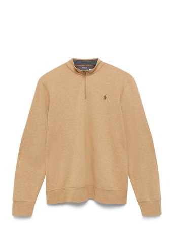Polo Ralph Lauren Luxury Jersey Quarter-Zip Pullover - Beige - XS