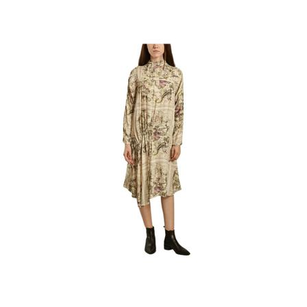 By Malene Birger, Vanuna printed dress Beige, Dames, Maat:M,Viscose
