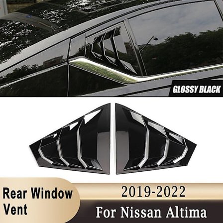 Auton sivuikkunan takaluukut Ilmanvaihtoaukko Kansi Verhot Ikkunan ulkokoristelu Lista Nissan Altima 2019-2022 Kiiltävä musta