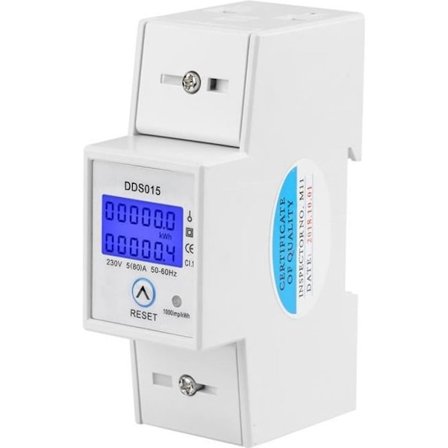 5-80A 230V 50Hz DIN Skinne Enfaset Wattmeter Elektrisk Forbrug i Watt Elektronisk Energimåler