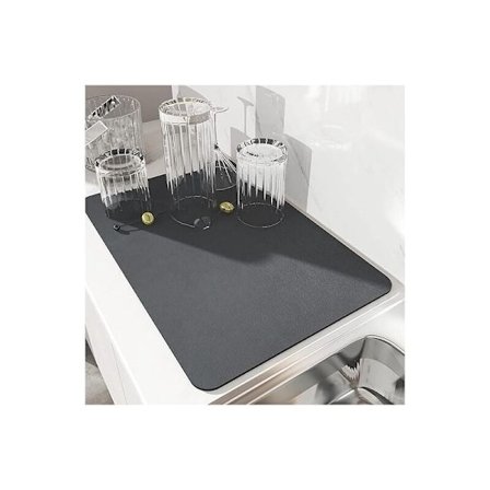 Oppvaskmatte, Superabsorberende Oppvaskmatte, Hurtigtørkende Nanofiber Kjøkkenbenkmatte, Maskinvaskbar Tørkematte 40 x 30 cm